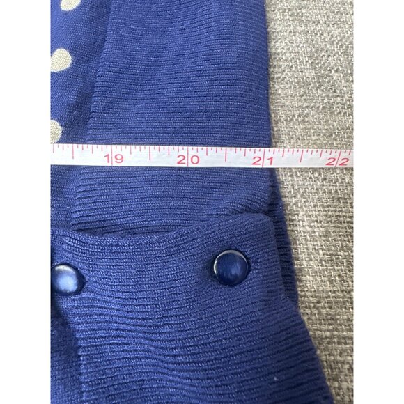 Cato Navy & White Polka Dot Cardigan Long Sleeves Sweater XL - Picture 6 of 6